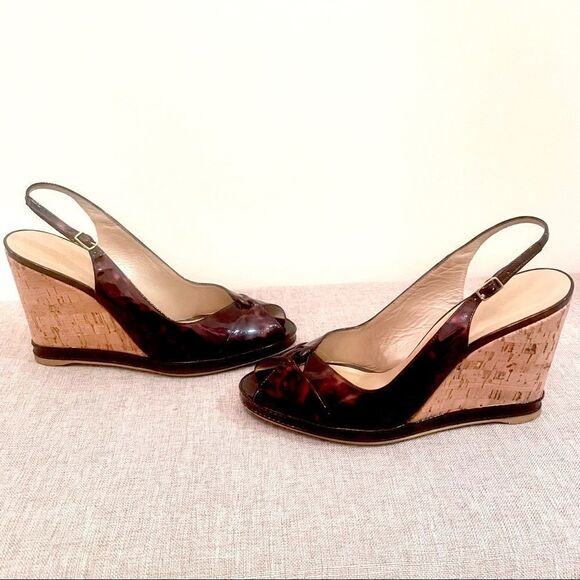 Stuart Weitzman Leopard Wedge Sandals - Picture 5 of 13